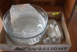 Glass and Stainless Serving Pieces