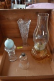 Oil Lamp, Vases, Candle