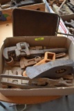 Antique Popcorn Popper, Splitting Maul Head, Chain Detacher, Misc. Old Wrenches