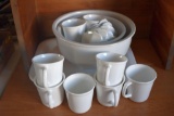 Box of Corning Ware, Mixing Bowls, With China Storage Bag