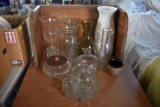 Box of Misc. Glass Vases