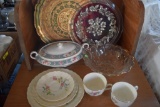 Box of Misc. Plates and Cups