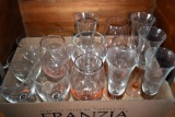 Box of Assorted Pink and Clear Stemware