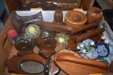 Box of Wall Decor and Candle Holders