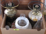Box of Vintage Electric Lamps