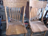 Set Of 2 Pressed Back Chairs