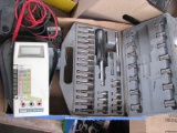 Box of Screwdriver Tips and Electric Testers
