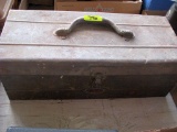 Metal Tool Box With Misc. Sockets and Wrenches