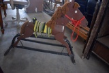 Vintage Wooden Glider Horse
