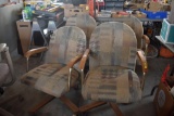 Set of 4 Rolling Table Chairs