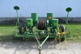 John Deere 2 Row Planter With Check Stakes And Wire