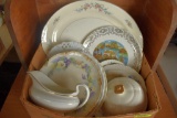 Assorted Dishes Including Porcelain Serving and Plates