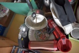 Electric Cork Puller, Colander and Coffee Mugs