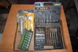 Assorted Tools Including Caliper Erwin Spade Bits, Driver Bits, SK Metric Torque Bits
