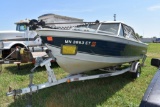 1984 Crestliner 18' Deep V Boat, Johnson 115HP VR