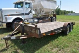 1996 DCT 18'x7' Flatbed Trailer, Tandem Axle, Rams