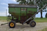 Huskee Model 225 Gravity Box with Hyd. Drive Auger on John Deere 1065 Running Gear