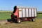 H&S Twin Auger HD 18' Forage Wagon, Steel Sides, Good Roof, 16 Ton Running Gear, Single Axle, Good