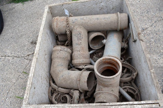 Assortment Of irrigation Pipe Fittings, T's, Parts