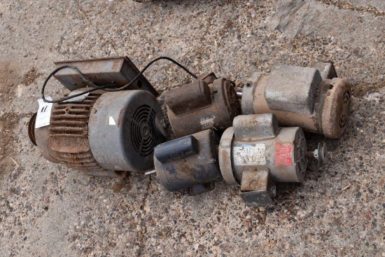 5HP, 3/4 HP, 1/3 HP 1/2 HP And Unknown HP Electric Motors, Unknown Conditions