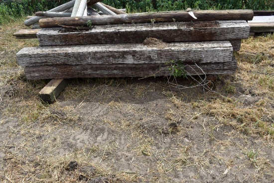 (13) Rail Road Ties And Other Assorted Lumber