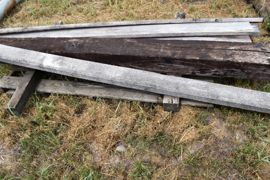 (1) Rail Road Tie And Other Assorted Lumber