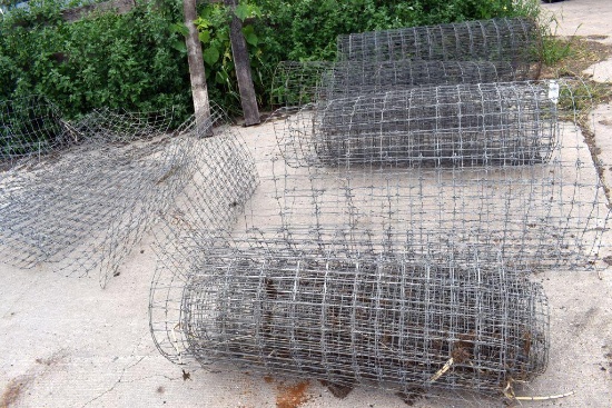 (5) Rolls Of Square Woven Wire