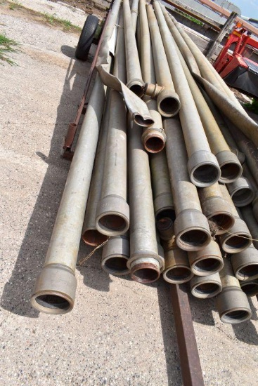 (26) 30' x 6" irrigation Pipe Sections, Some May Need Repair, Selling With Shop Built Trailer