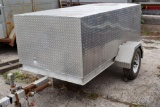 1998 Aluminum 8' x 4' x 31'' Single Axle Trailer, With Aluminum Ramp, Has Paperwork