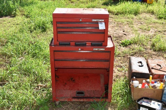 Craftsman Top and Bottom Tool Box with Contents