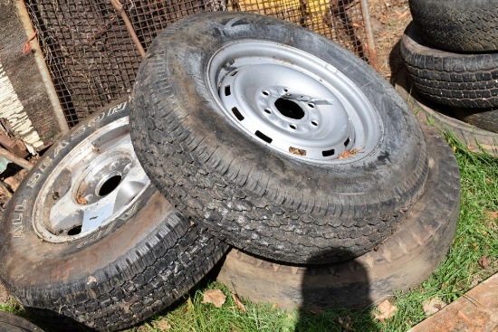 6 Bolt Chevy Rims with like new tread tires