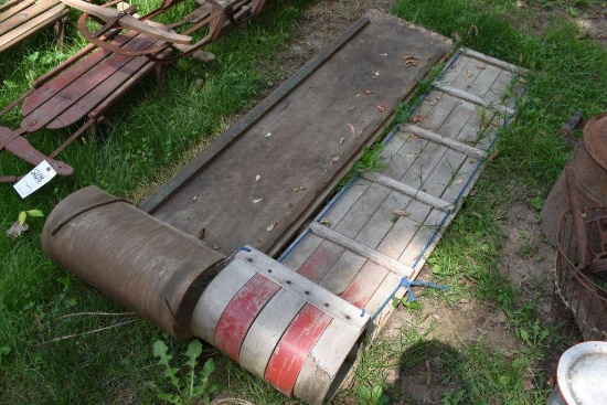 Pair of wooden sleds