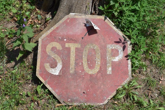 Two Stop Signs