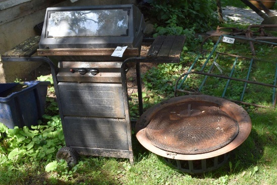 Coleman Propane Grill and fire pit