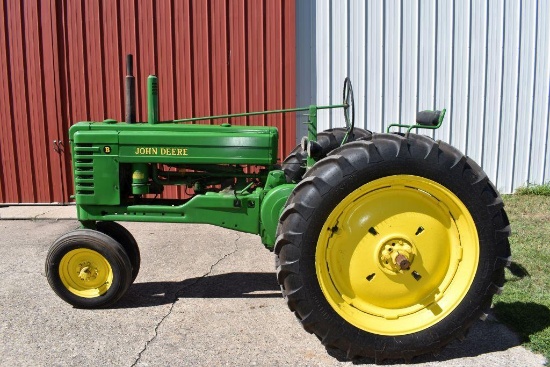 John Deere B Tractor, NF, New Tires