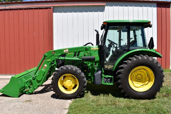 John Deere 5085M MFWD, 386 Actual One Owner Hours, Full Cab, R&L Hand Doors, Left Hand Reverser