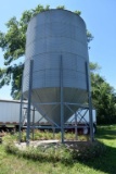 1500 Bushel Holding Bin, Cone Bottom, 12' Base, 5 Rings Tall