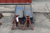 (2) Steel Car Ramps, (2) Jack Stands