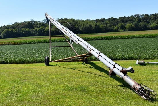 Hutchinson 8"x62' Grain Auger with Poly Hopper, 540 PTO