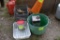 Safety cones, Metal Baskets, Poly Bushel Bin