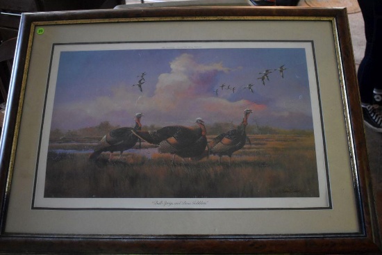 "Bull Sprigs and Boss Gobblers" Framed Print, 1182/1200