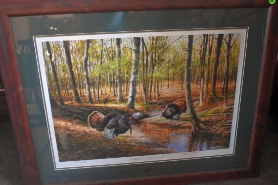Framed "Challenge at Turkey Creek" Print, 1757/2300