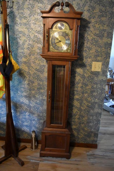 Grandmother Clock with Oak Case