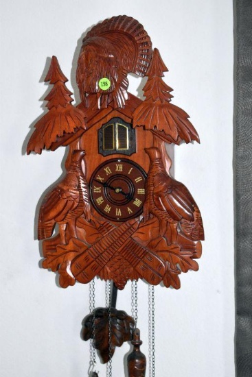 Carved Wildlife Clock