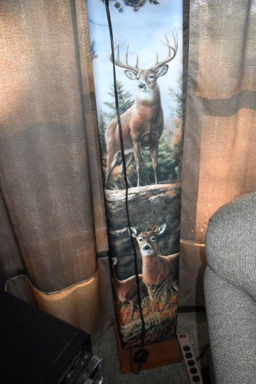 5' Tall Pedestal Deer Lamp