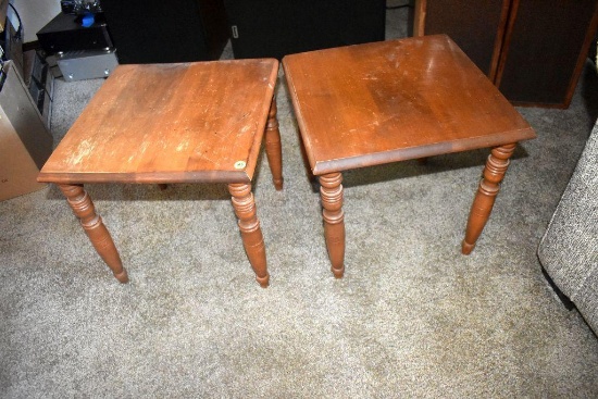 (2) 16"x16"x14" Wood End Tables