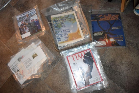 Assorted Trout and Salmon Stamps, Assorted Wild Turkey Stamps, Historical Magazines: Newsweek