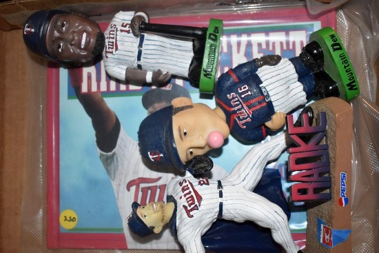Kirby Puckett Be The Best You Can, MN Twins Radke Figure, (2) MN Twins Bobble Heads: Mientkiewicz