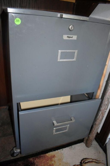 Oxford Rolling Filing Cabinet, Lift Up Top, Second Drawer