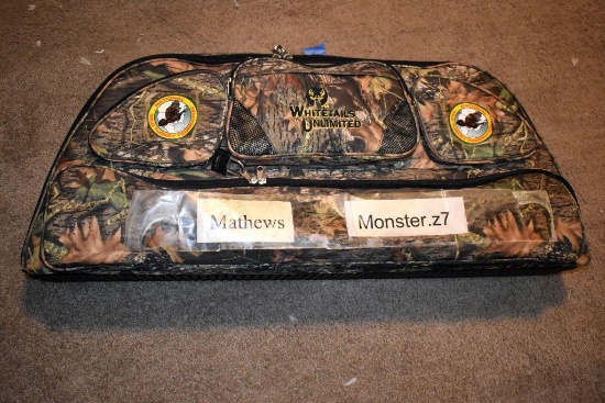 Mathews Monster Compound Bow, Sights, Soft Case, Arrows and Quiver
